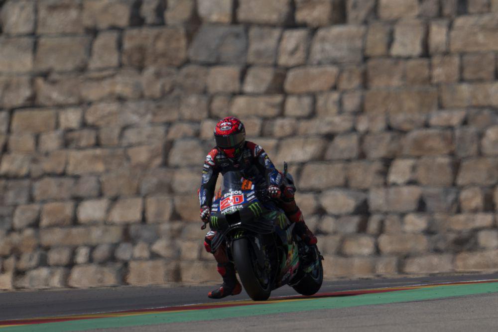 Fabio Quartararo saat menjalani grand prix race GP Aragon 2024. (yamahamotogp.com)