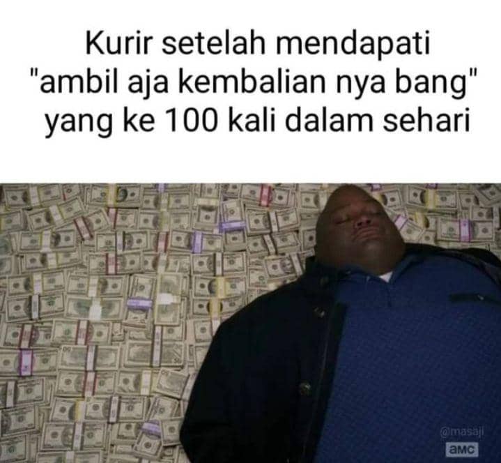 meme kurir (instagram.com/pos.total)