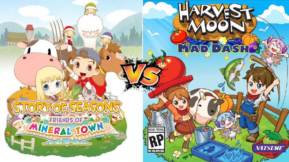 Story of Seasons: Friends of Mineral Town vs Harvest Moon: Mad Dash (dok. Marvelous/Story of Seasons: Friends of Mineral Town | dok. Natsume/Harvest Moon: Mad Dash)