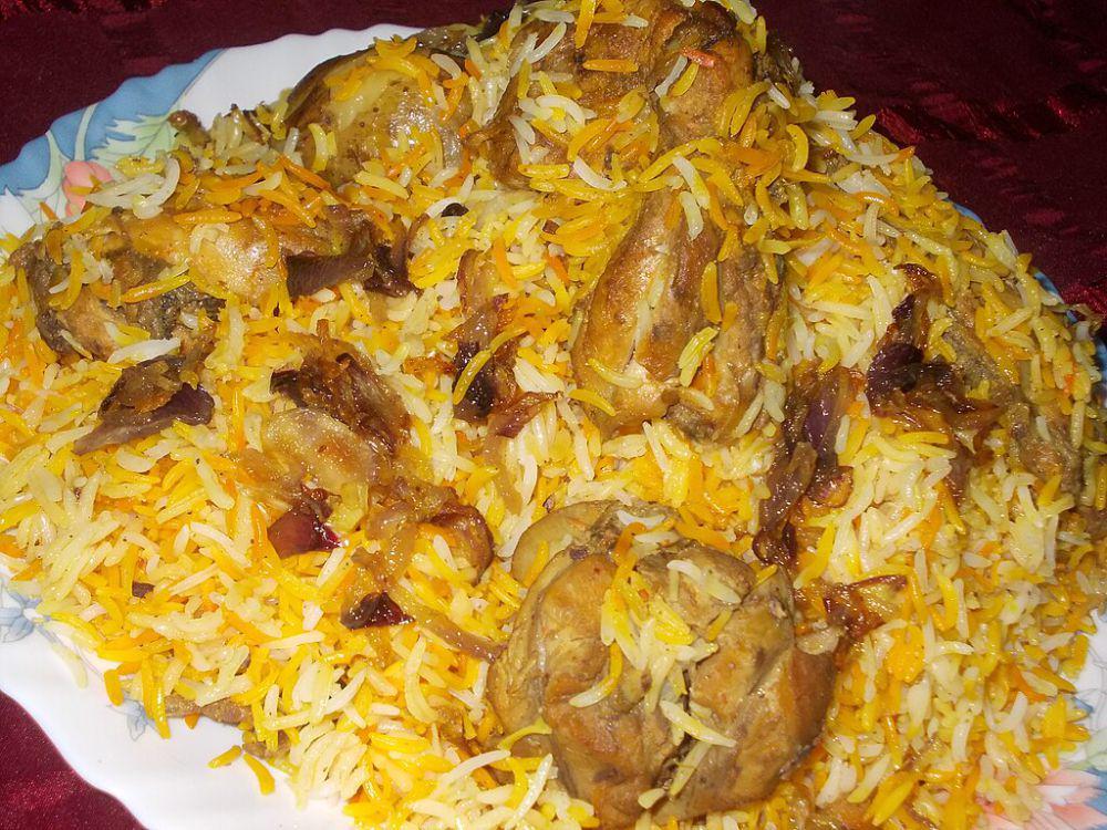 ilustrasi chicken biryani (commons.wikimedia.org/Hill93)