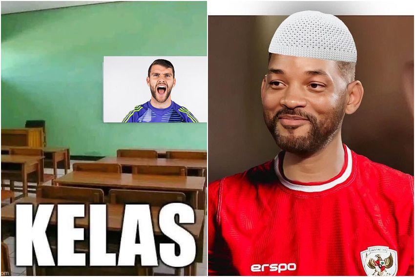 kolase potret meme timnas Indonesia (x.com/FCDallas | x.com/depijendol)