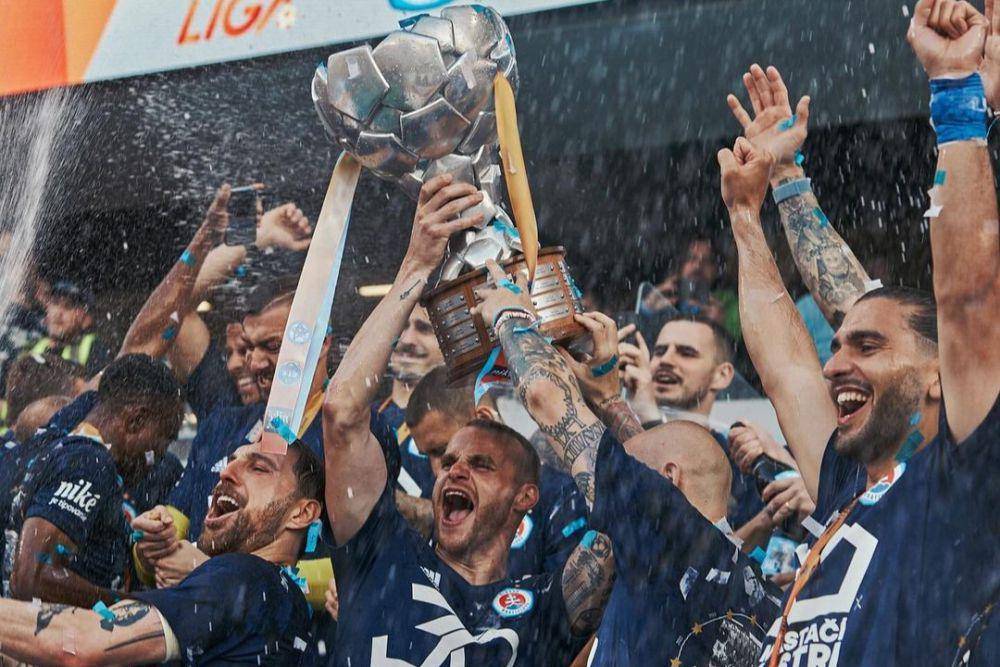 Perayaan gelar juara Nike Liga Slovakia 2024/2025. (instagram.com/skslovanbratislava)