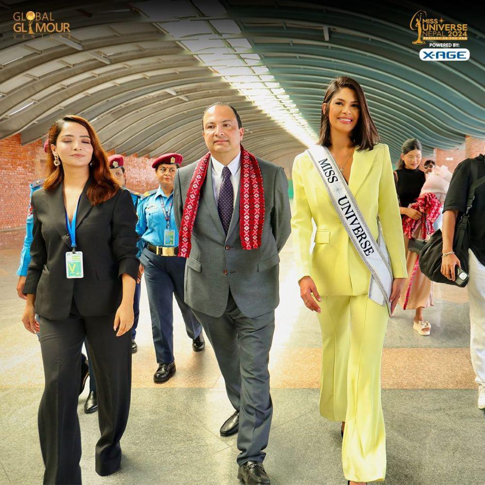 Potret Kunjungan Miss Universe 2023 Sheynnis Palacios ke Nepal (Instagram.com/missuniversenepalglobalglamour)