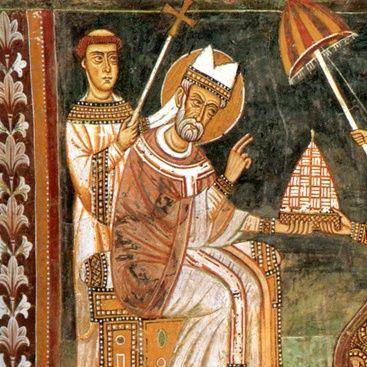Paus Silvester I (commons.wikimedia.org/Unknown medieval artist in Rome)