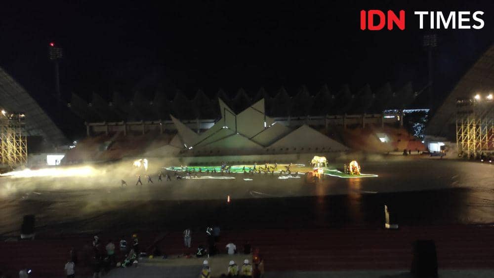 Lokasi pembukaan PON Ke-21 Aceh-Sumut 2024 di Stadion Harapan Bangsa, Kota Banda Aceh. (IDN Times/Muhammad Saifullah)