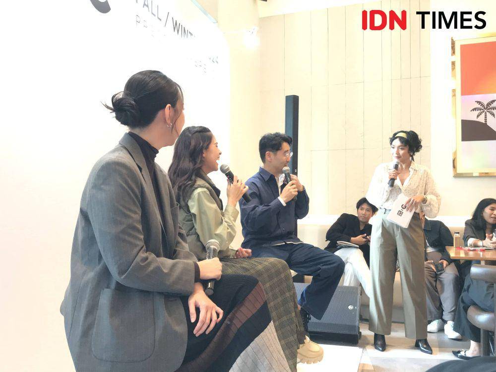 PRess conference Uniqlo: Fall/Winter 2024. 5 Agustus 2024. (IDN Times/Hani Safanja)