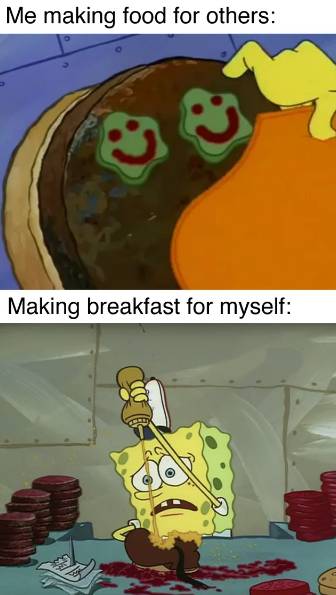 meme SpongeBob SquarePants tentang makanan (reddit.com/DiseasedCupcake)