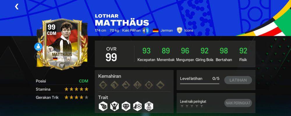 kartu Lothar Matthäus event Euro OVR 99 (dok. Electronic Arts/EA Sports FC Mobile)