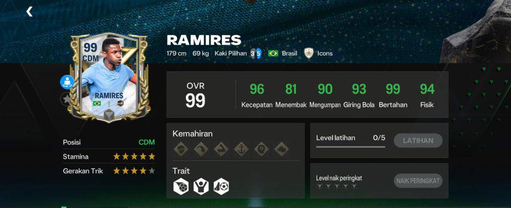 kartu Ramires event Hall of Legends OVR 99 (dok. Electronic Arts/EA Sports FC Mobile)