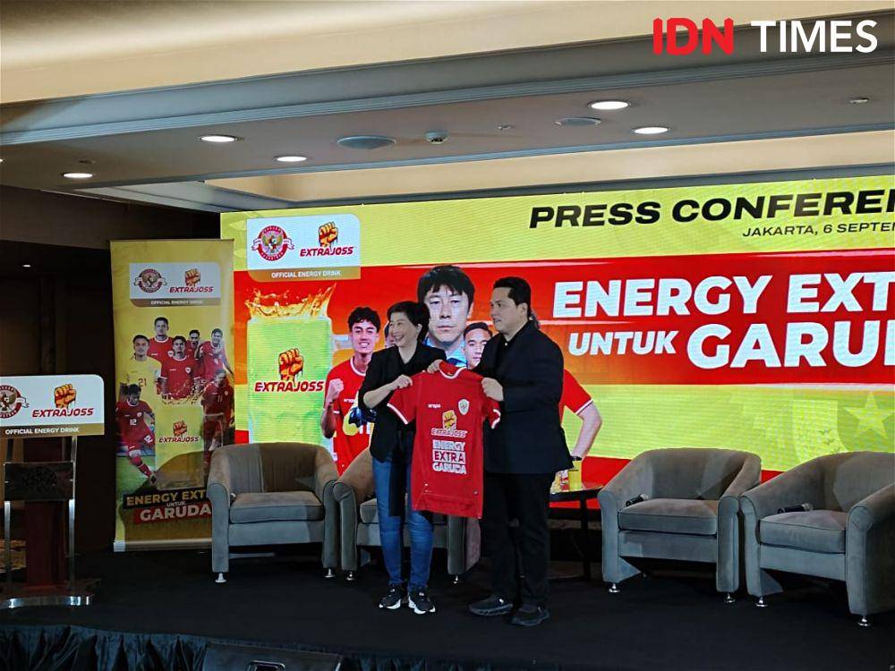 Extra Joss jadi sponsor PSSI dan Timnas Indonesia. (IDN Times/Sandy Firdaus)