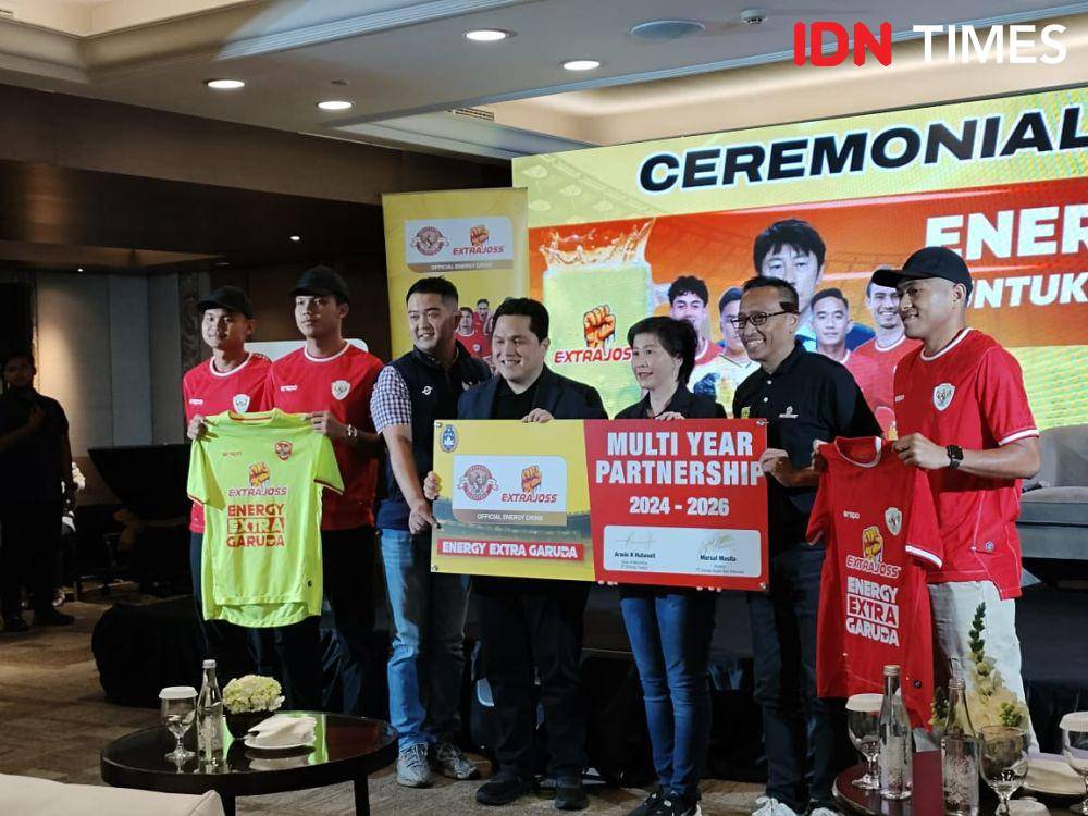 Extra Joss jadi sponsor PSSI dan Timnas Indonesia. (IDN Times/Sandy Firdaus)