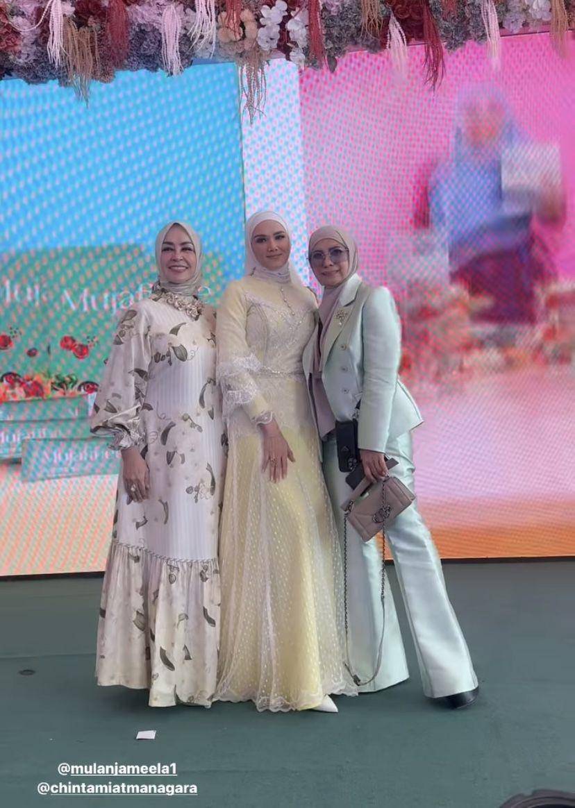 potret artis hadiri launching brand minuman fiber baru Mulan Jameela (Instagram.com/drgdevya)