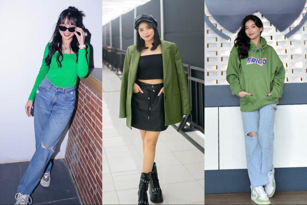 8 OOTD Nuansa Hijau ala Shania Gracia JKT48, Looks Pretty!