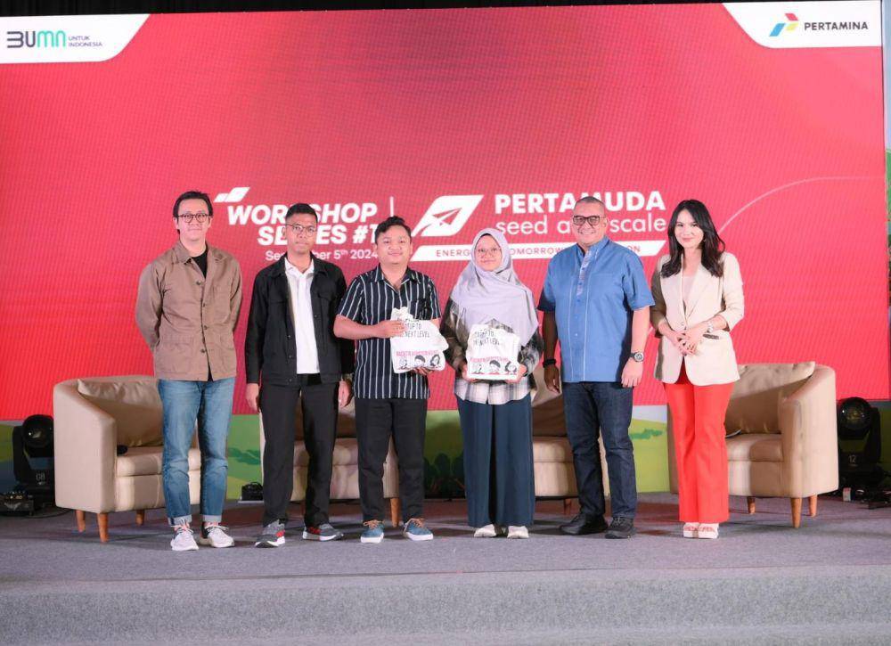 Mahasiswa UGM mengikuti Pertamuda Workshop Series 1 pada acara Pertamina Goes to Campus di Universitas Gadjah Mada, Yogyakarta, Kamis, 5 September 2024. (Dok. Pertamina)