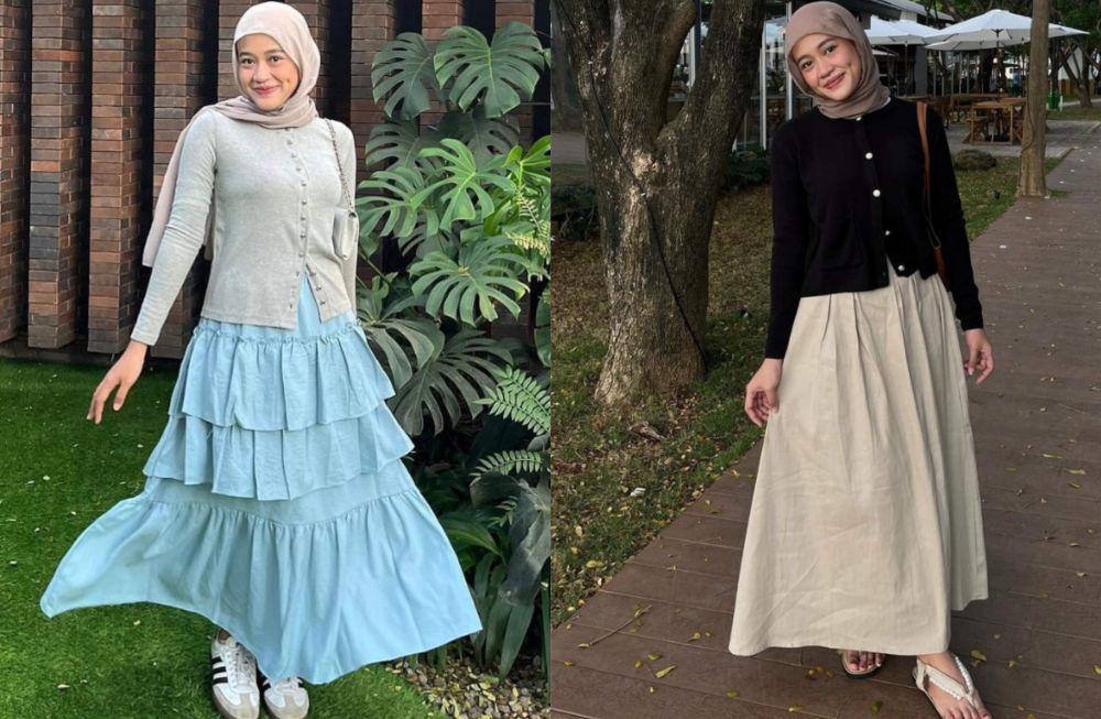 9 Ide OOTD Pakai Knitwear ala Shella Mutaharoh, Gayanya Bervariasi!