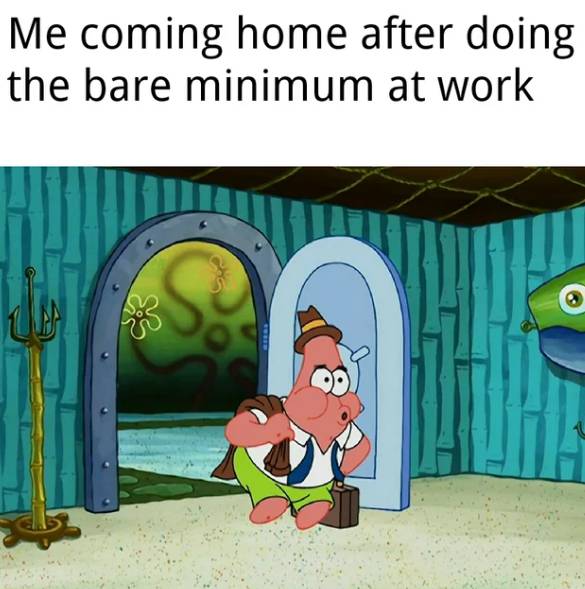 meme SpongeBob SquarePants tentang pekerjaan (reddit.com/Marcoyolofrimig)