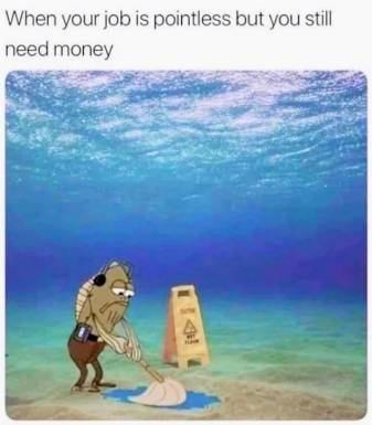 meme SpongeBob SquarePants tentang pekerjaan (reddit.com/Jfitz007)