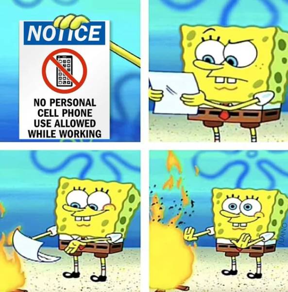 meme SpongeBob SquarePants tentang pekerjaan (reddit.com/CONQUER66)