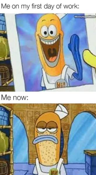 meme SpongeBob SquarePants tentang pekerjaan (reddit.com/According-Ad4604)