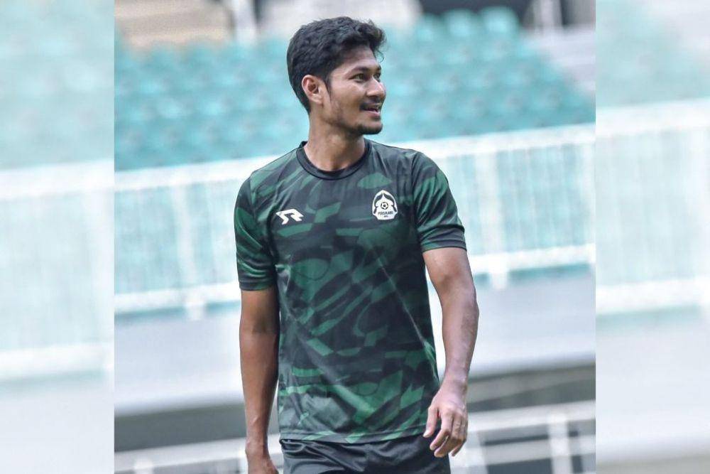 Mantan pemain PSM Makassar yang kini memperkuat Persikabo 1973 Kabupaten Bogor, Abdul Rahman Sulaeman, dalam sesi latihan di Stadion Pakansari Cibinong pada Minggu 1 September 2024. (Instagram.com/officialpersikabo)