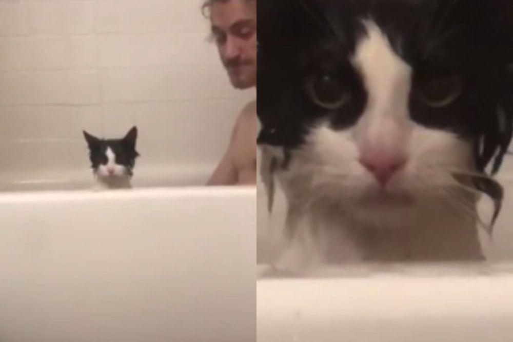 potret aksi kocak pria di bathtub (reddit.com/deleted)