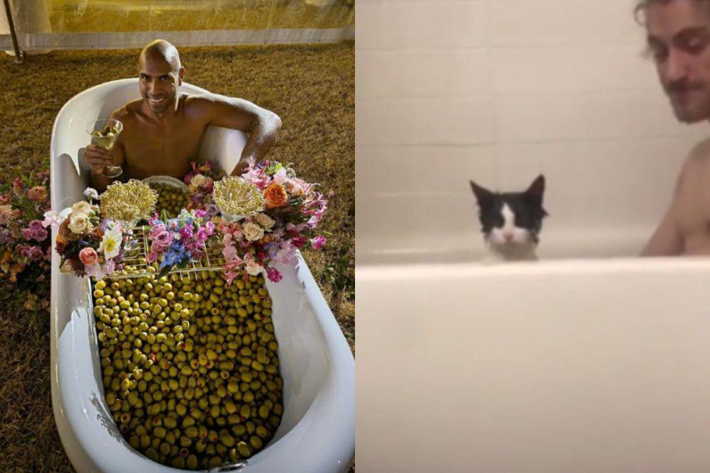 7 Aksi Kocak Pria di Bathtub, Mau Mandi Aja Banyak Acara!