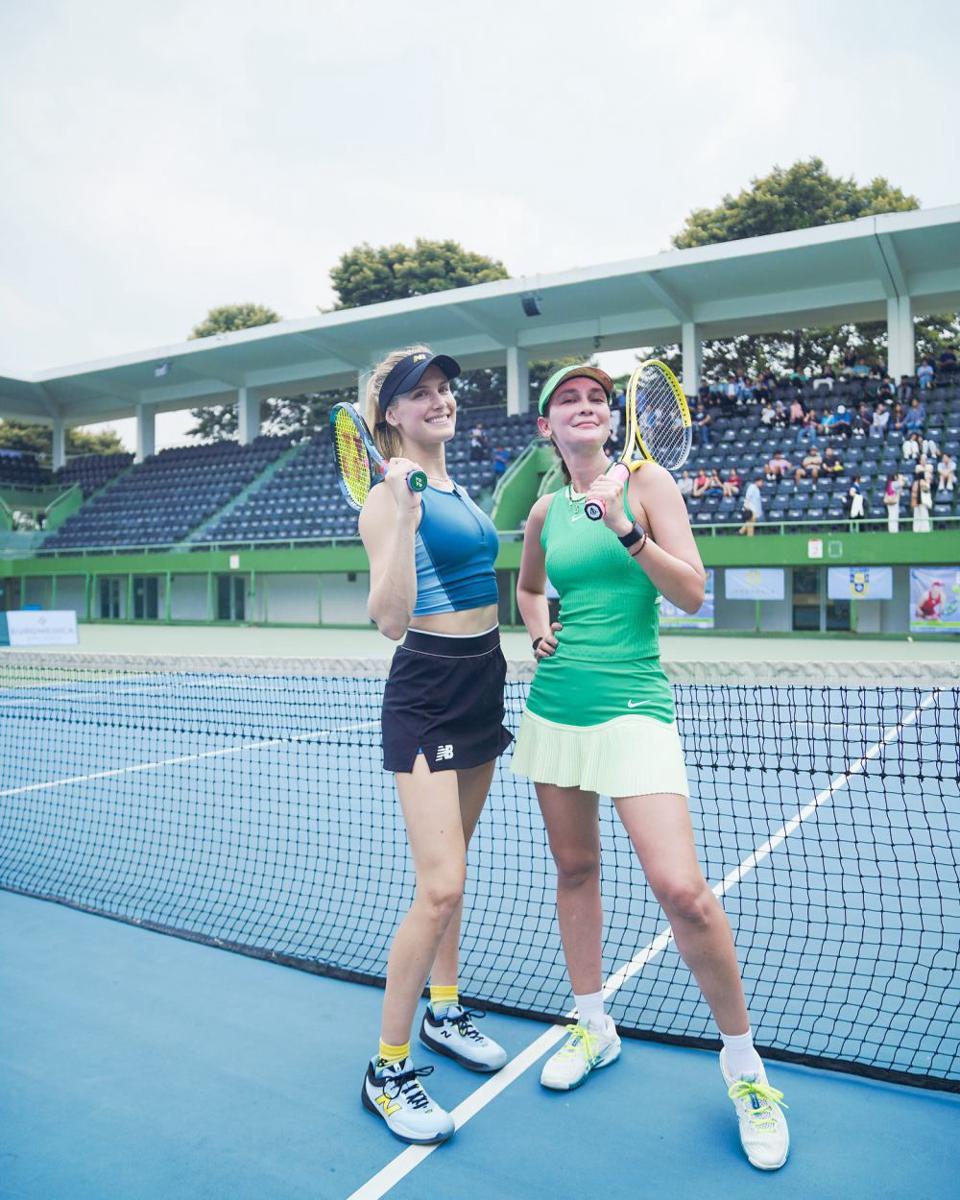 potret Luna Maya tanding tenis dengan Eugenie Bouchard (instagram.com/lunamaya)