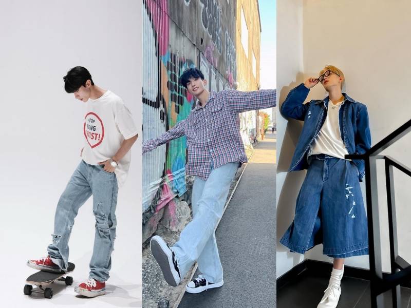 padu padan blue jeans ala DK SEVENTEEN (instagram.com/dk_is_dokyeom)