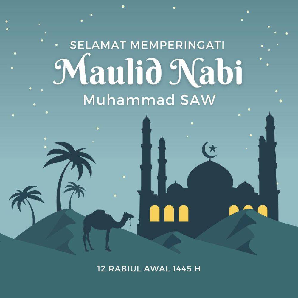 contoh poster Maulid Nabi 2024 (canva.com/JM Studio)