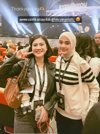 potret Felicya Angelista nonton fan meeting Kim Soo Hyun (instagram.com/felicyangelista_)