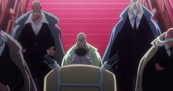 Cobra berhadapan dengan Gorosei ( Dok. Toei / One Piece )