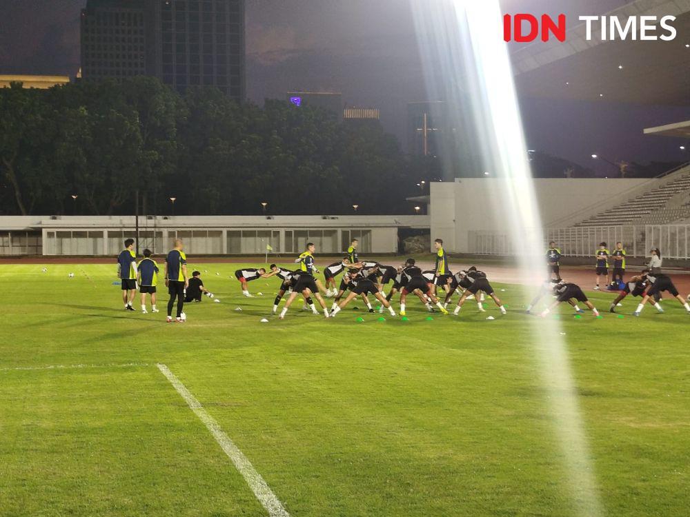 Timnas Indonesia latihan di SUGBK. (IDN Times/Sandy Firdaus)