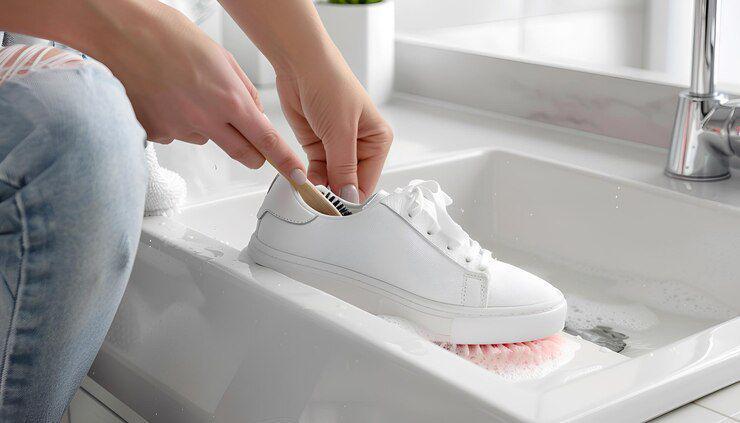 Ilustrasi cuci sepatu (freepik.com/tksonique)