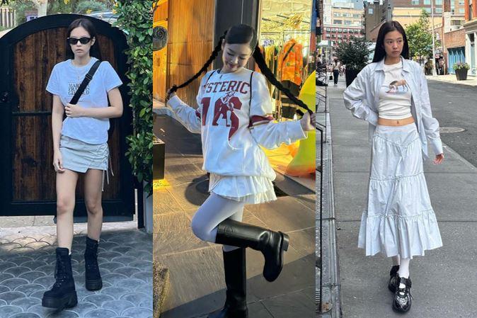 12 Gaya Jennie BLACKPINK dengan Outfit Serba Putih, Tetap Kece!