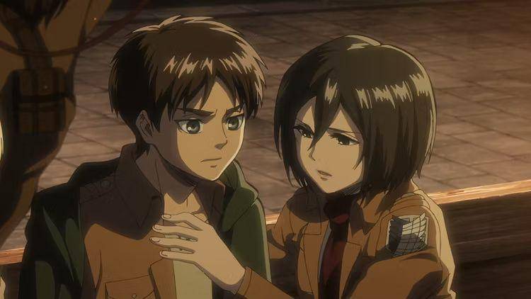 Eren Yeager dan Mikasa Ackerman karakter Attack on Titan (dok. Wit Studio/Attack on Titan)