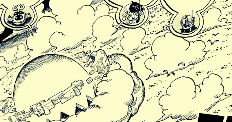 Punk Records dan satelit Vegapunk. (mangaplus.shueisha.co.jp/One Piece)