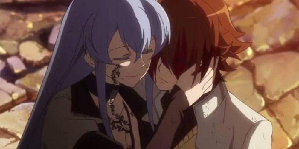 Esdeath dan Tatsumi karakter Akame ga Kill! (dok. White Fox/Akame ga Kill!)