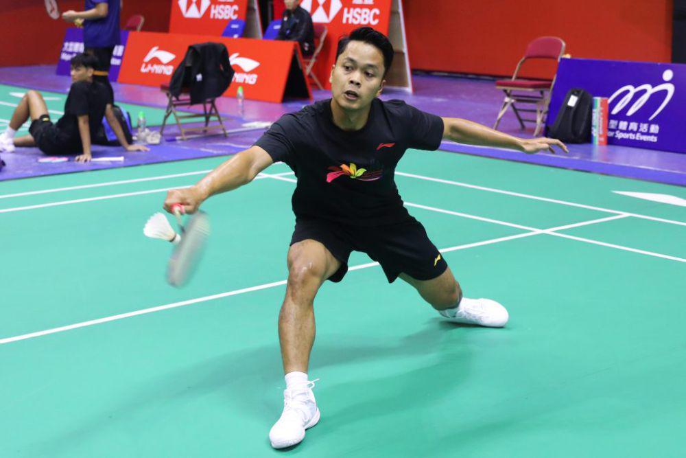 Anthony Sinisuka Ginting latihan perdana Hong Kong Open 2024. (pbsi.id)