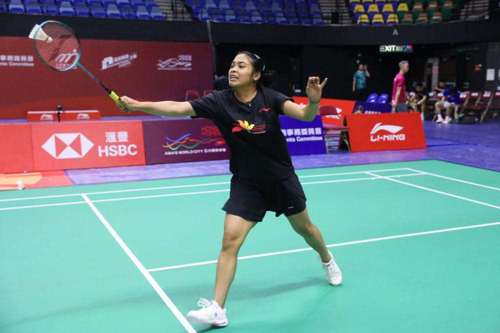 Gregoria Mariska Tunjung latihan perdana Hong Kong Open 2024. (pbsi.id)