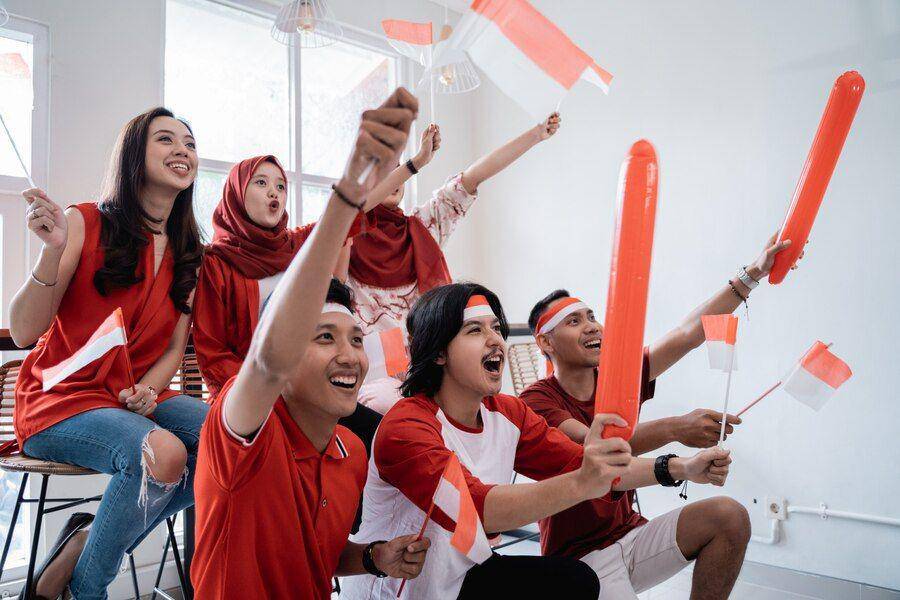 ilustrasi masyarakat Indonesia merayakan Hari Olahraga Nasional (Freepik.com/odua)