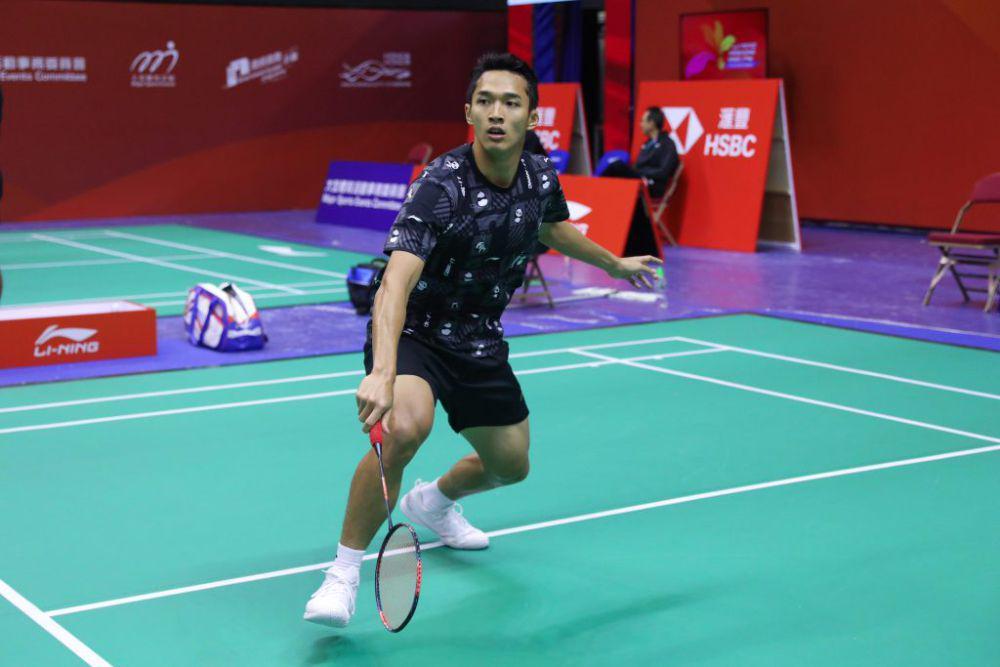 Jonatan Christie latihan perdana Hong Kong Open 2024. (pbsi.id)