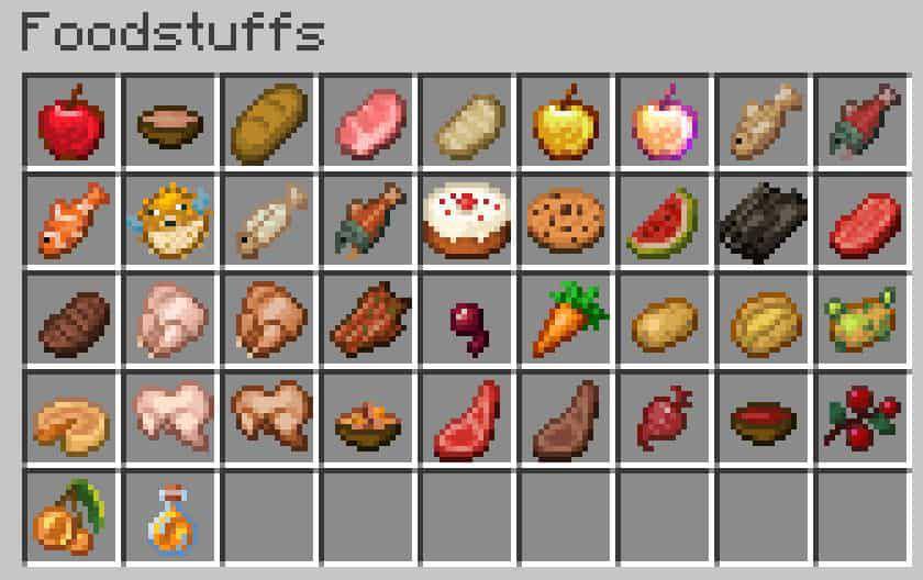 potret makanan di game Minecraft (dok. Mojang Studios/Minecraft)