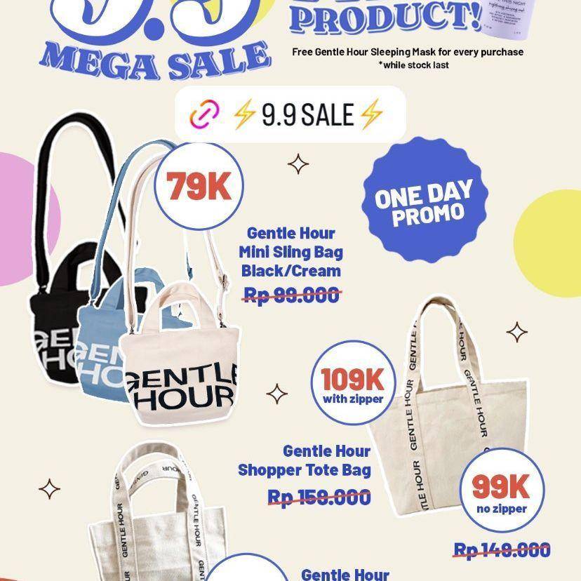 Promo diskon skincare dan makeup 9.9 (instagram.com/stories/gentlehourofficial)