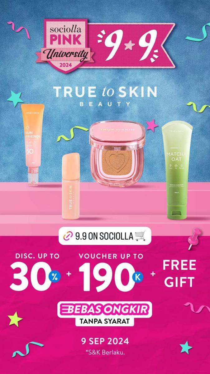 Promo diskon skincare dan makeup 9.9 (instagram.com/stories/truetoskinofficial)