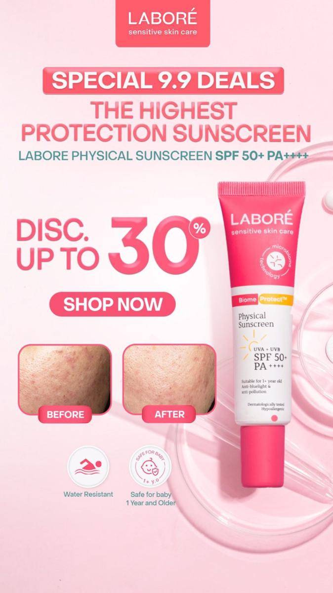 Promo diskon skincare dan makeup 9.9 (instagram.com/stories/laboreskinexpert)