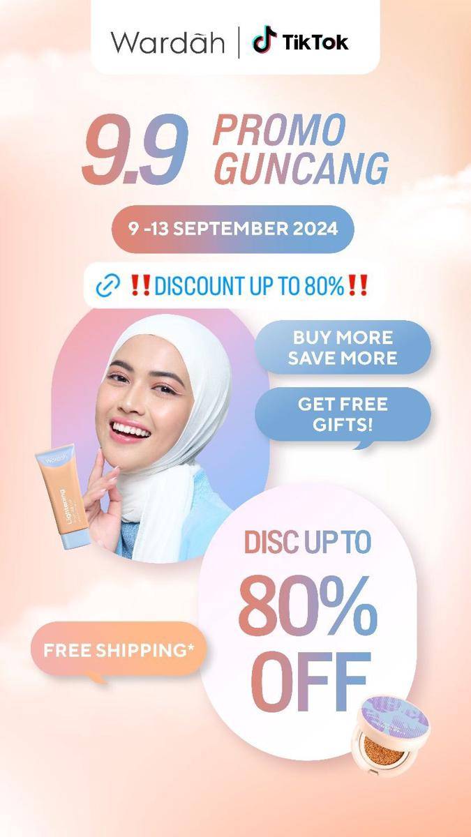 Promo diskon skincare dan makeup 9.9 (instagram.com/stories/wardahbeauty)