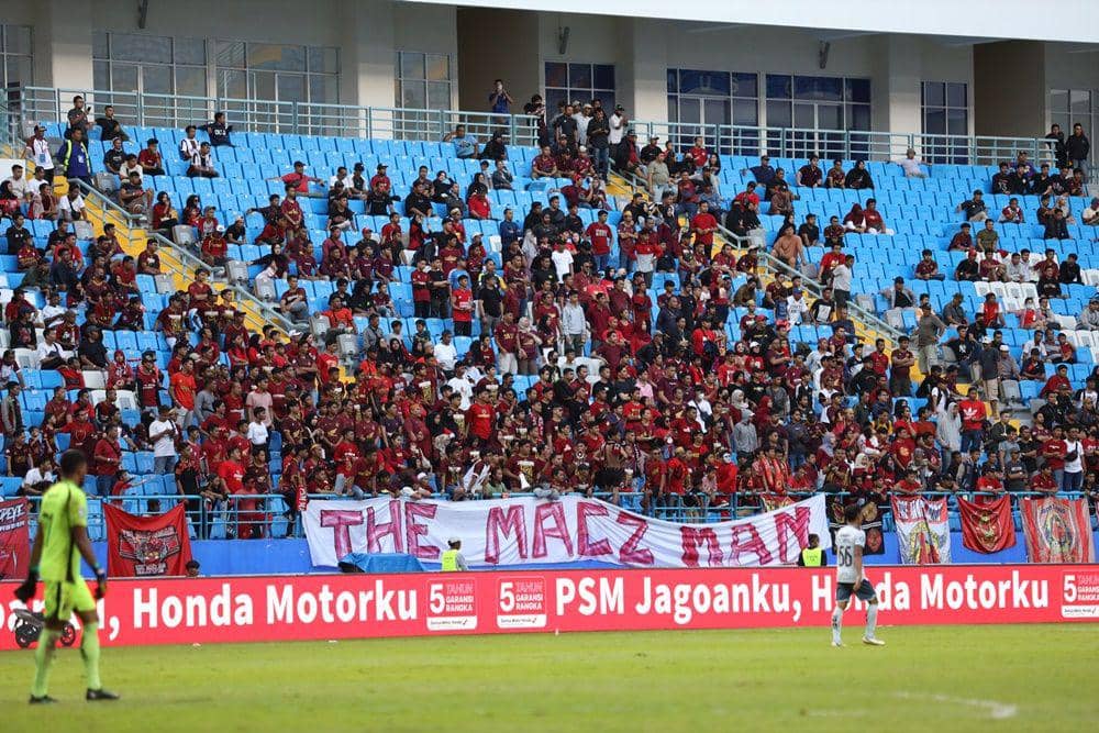 Para suporter PSM Makassar yang datang mendukung langsung di Stadion Batakan Balikpapan. (Dok. PT Liga Indonesia Baru)
