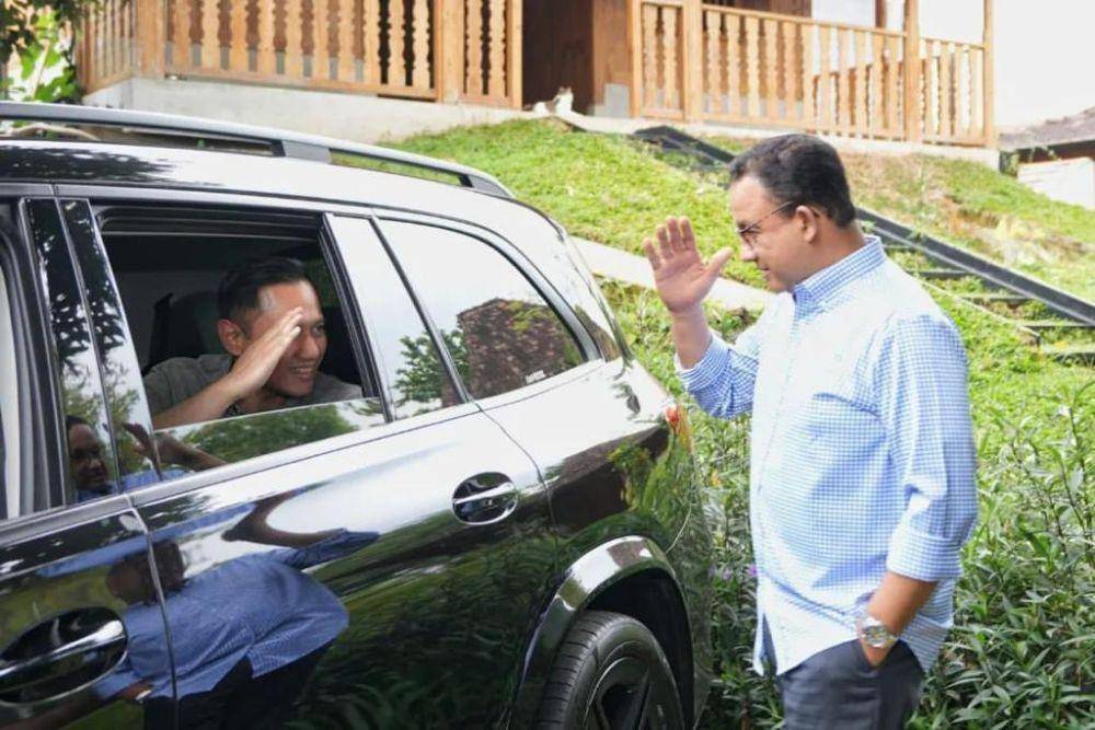 Ketua Umum Partai Demokrat, Agus Harimurti Yudhoyono (AHY) usai bertemu Anies Baswedan. (Dokumentasi Partai Demokrat)