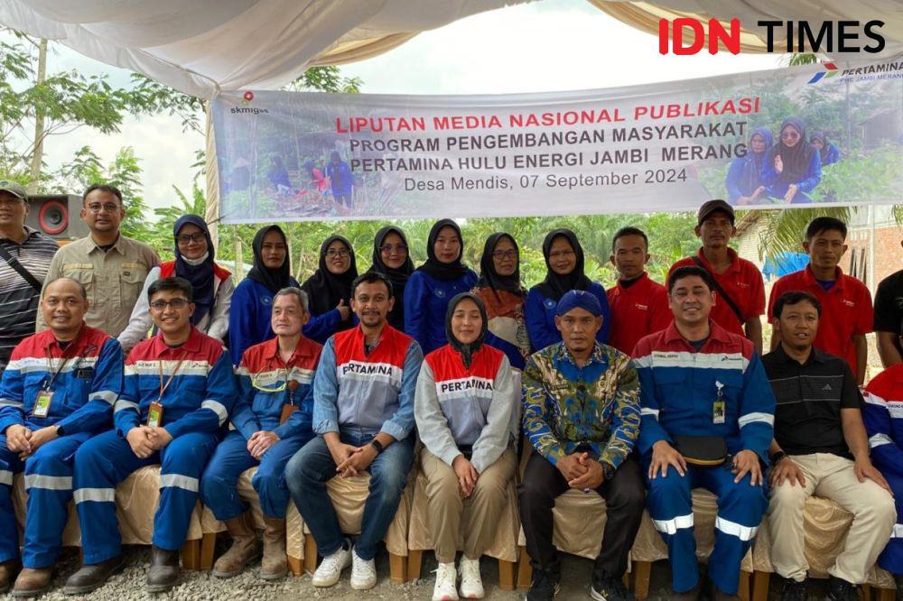 Pertamina Hulu Energi Jambi Merang dukung program ketahanan pangan Desa Mendis. (IDN Times/Irfan Fathurohman)