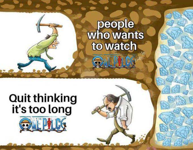 meme anime One Piece dibilang terlalu panjang (x.com/DailyOPMemes)